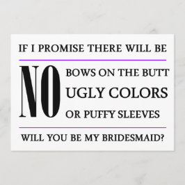 Kommer du att bli mitt Bridesmaid-kort? Inbjudningar