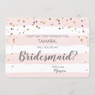 Kommer du att bli mitt Bridesmaid-kort? Inbjudningar