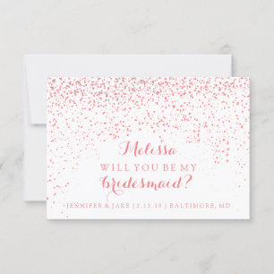 Kommer du att bli mitt Bridesmaid-kort - Konfetti Inbjudningar