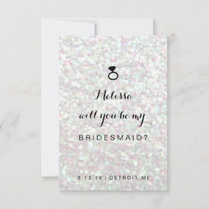 Kommer du att bli mitt Bridesmaid-kort - Ring Fab Inbjudningar