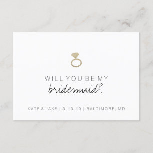 Kommer du att bli mitt Bridesmaid-kort - Ring? Inbjudningar
