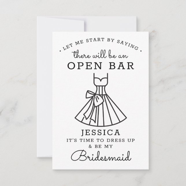 Kommer du att bli mitt Bridesmaid-kort - roligt Tack Kort (Framsida)