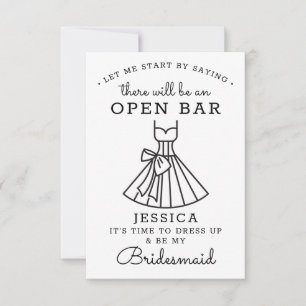 Kommer du att bli mitt Bridesmaid-kort - roligt Tack Kort