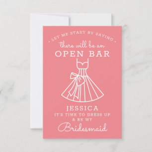 Kommer du att bli mitt Bridesmaid-kort - roligt Tack Kort