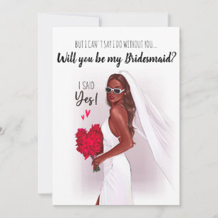 Kommer du att bli mitt Bridesmaid-kort? Tack Kort