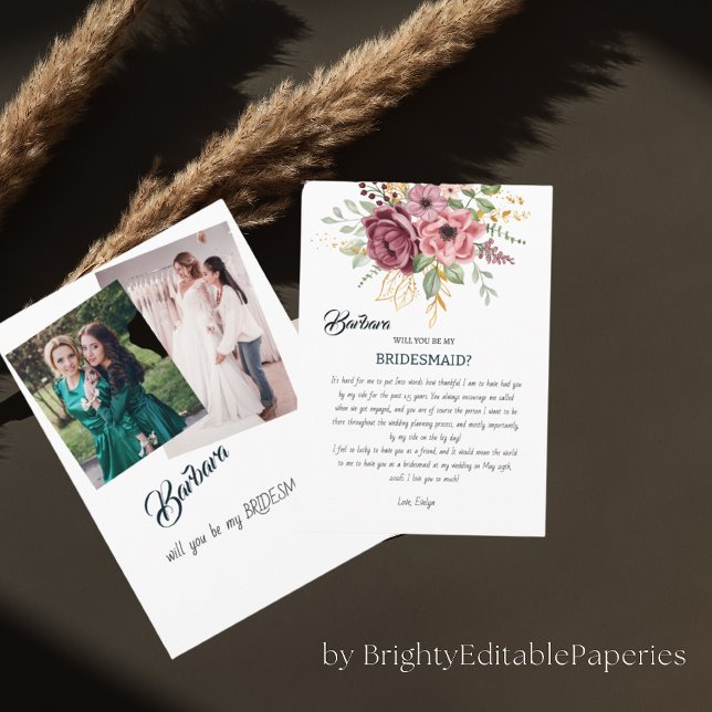 Kommer du att bli mitt Bridesmaid-kort? Tack Kort (Skapare uppladdad)