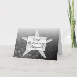Kommer du att bli mitt Bridesmaid Personlig Card-k Inbjudan