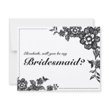 Kommer du att bli mitt Bridesmaid Rustic Blommigt