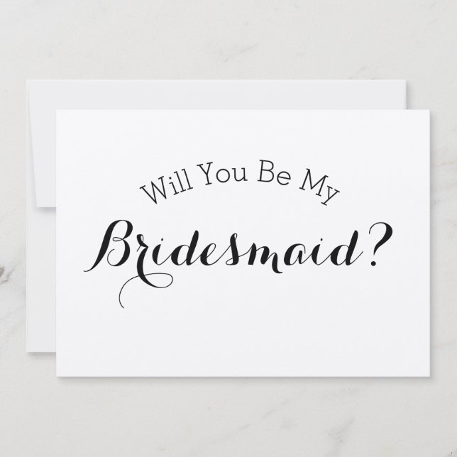 Kommer du att bli mitt Bridesmaid Rustic Card, Kra Inbjudningar (Framsida)