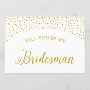 Kommer du att bli mitt Bridesman Bröllop Frieri ko Inbjudningar