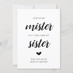 Kommer du att bli mitt bridesmedalkort? inbjudningar