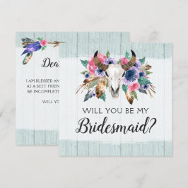 Kommer du att bli mitt brista Rustic Blommigt Skul Inbjudningar