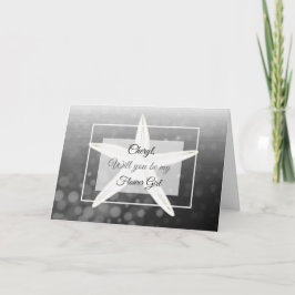 Kommer du att bli mitt Flower Girl Personlig Card? Inbjudan