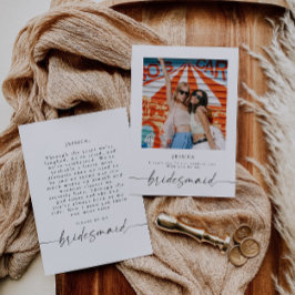 Kommer du att bli mitt Frieri kort för Bridesmaid 