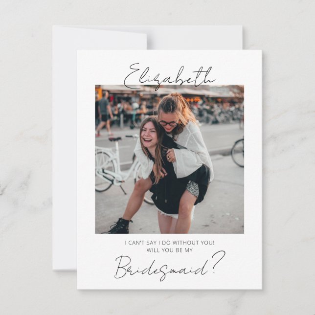 Kommer du att bli mitt Frieri kort för Bridesmaid  (Framsida)