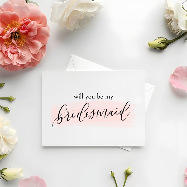  Kommer du att bli mitt Frieri kort för brudgummi? (Bridesmaid Proposal Card | Watercolor & Calligraphy Design | Sweet & Chic way to pop the question!)