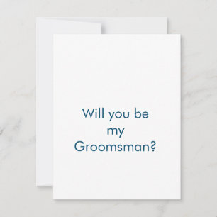 Kommer du att bli mitt Groomsman bachelorett-frier Anteckningskort