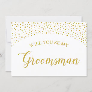 Kommer du att bli mitt Groomsman Bröllop-Frieri ko Inbjudningar