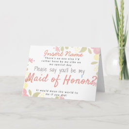 Kommer du att bli mitt maid of honor-anpassningsba inbjudan