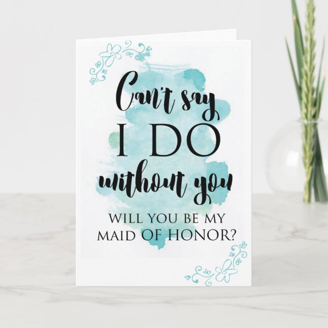 Kommer du att bli mitt maid of honor-frågekort? inbjudan (Framsida)