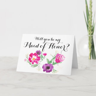 Kommer du att bli mitt Maid of honor-kort? Inbjudan