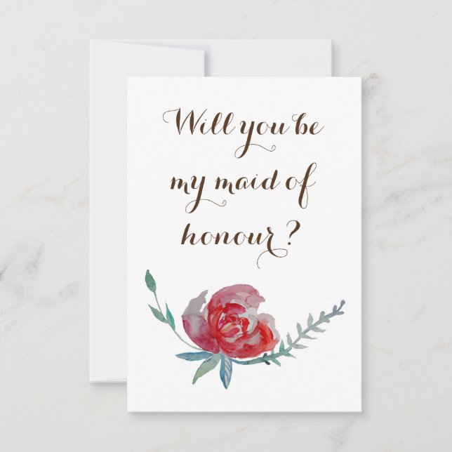 Kommer du att bli mitt maid of honor-kort? inbjudningar (Framsida)