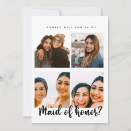 Kommer du att bli mitt maid of honor-platta kort?