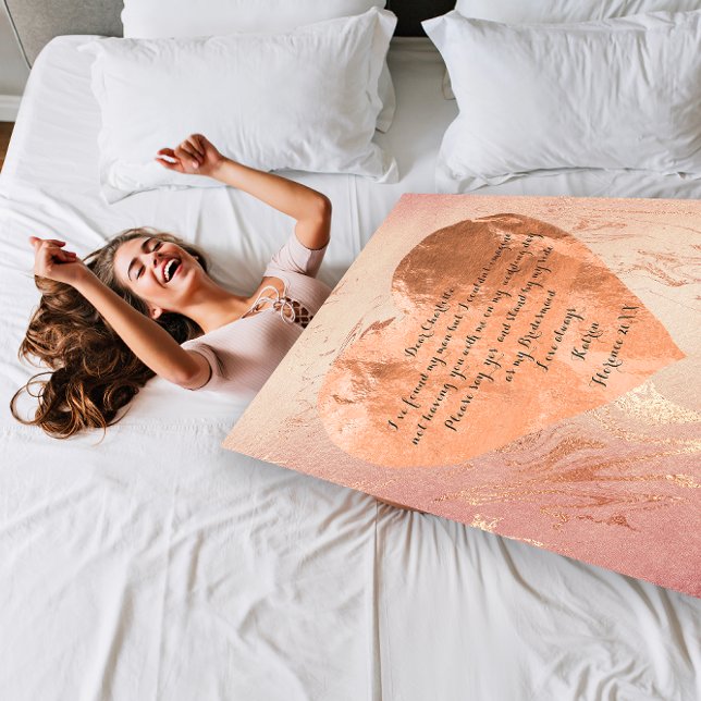 Kommer du att bli mitt Rosa ros-borste-hjärta? Inbjudningar (Will You Be My Bridesmaid Pink Rose Brush Heart Invitation)