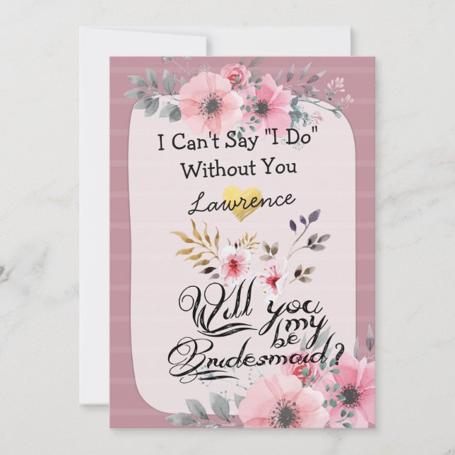 Kommer du att bli mitt skript för Blommigten av va Inbjudningar (Framsida)