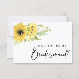 Kommer du att bli mitt solroskort i Bridesmaid? Inbjudningar