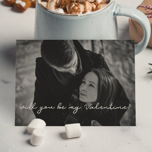 Kommer du att bli mitt Valentine-fotokort? Julkort