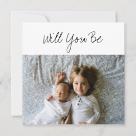 Kommer du att bli My GodParent Baby & Syskon Photo Kort