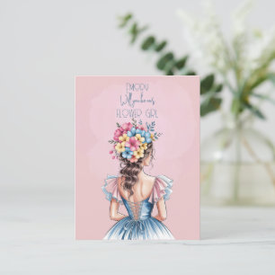 Kommer du att bli vår Blommigt för unga flickor? Helg Vykort