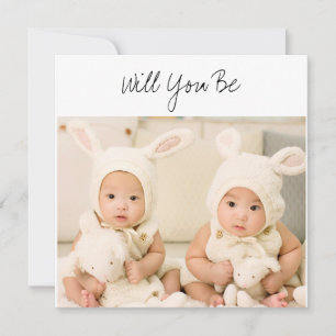 Kommer du att bli vår Herre Twillingar Baby foto? Kort