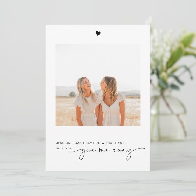 Kommer du att Frieri kortet för fotoutfoto i Ge? (Stående Fram)