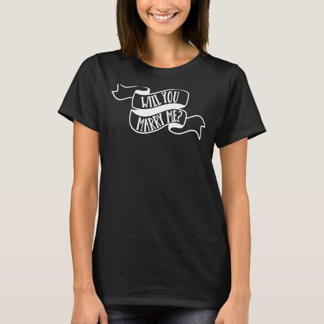 Kommer Du Att Gifta Dig Med Mig Förlovning Senterp T Shirt (Framsida)