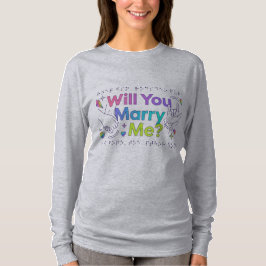 Kommer du att gifta dig med mig?" Frieri T Shirt