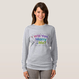 Kommer du att gifta dig med mig?" Frieri T Shirt
