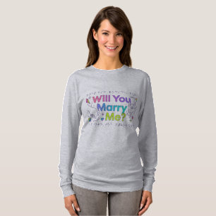Kommer du att gifta dig med mig?" Frieri T Shirt