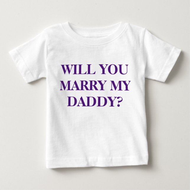 "KOMMER DU ATT MARRY MY DADDY" - Barnets T-Shirt (Framsida)