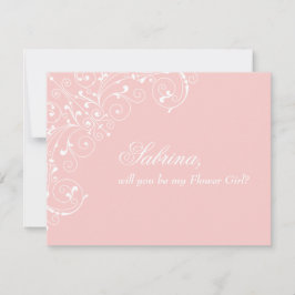 Kommer du att vara Flower Girl Delikat Rosa ? Inbjudningar