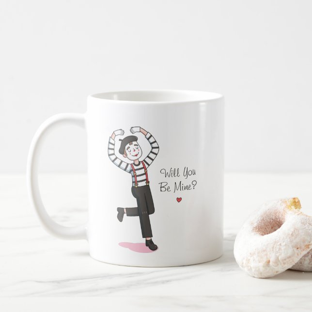 Kommer Du Att Vara Mim, Roligt Kärleksskämt Kaffemugg (Med munk)