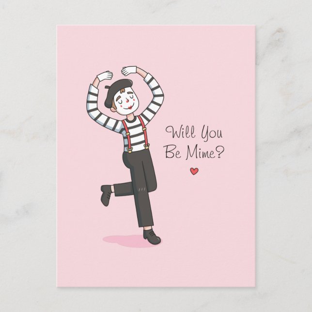 Kommer du att vara Mime Doodle, Lusj Valentines da Vykort (Framsida)