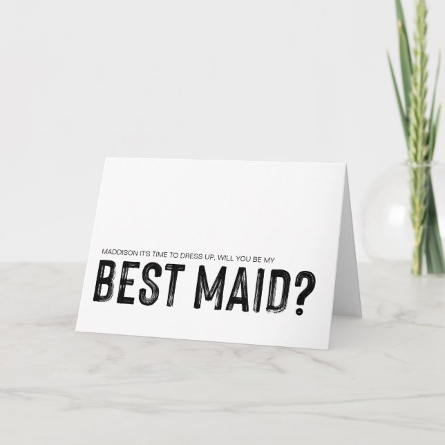 Kommer du att vara min bästa Brudens sida-begäran? Kort (Framsida)