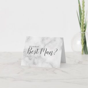 Kommer du att vara min bäste man? Elegant Marble S Inbjudan