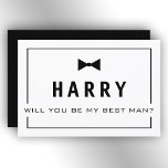 Kommer du att vara min bäste man? Groomsman Inbjud Inbjudningar<br><div class="desc">Kommer du att vara min bäste man? Elegant Groomsman-inbjudan. Lägg enkelt till ditt eget namn.</div>