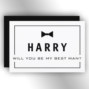 Kommer du att vara min bäste man? Groomsman Inbjud Inbjudningar