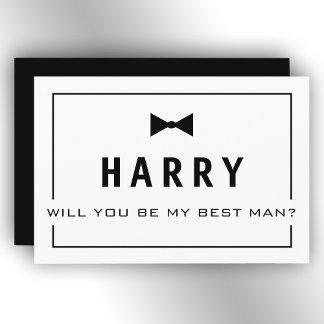 Kommer Du Att Vara Min Best Man? Bröllopsinbjudan Inbjudningar