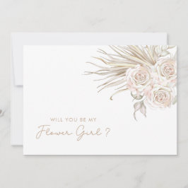 Kommer Du Att Vara Min Blomsterflicka Blommig Inbjudningar