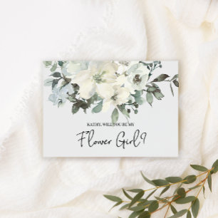 Kommer Du Att Vara Min Blomsterflicka Elfenbensvit